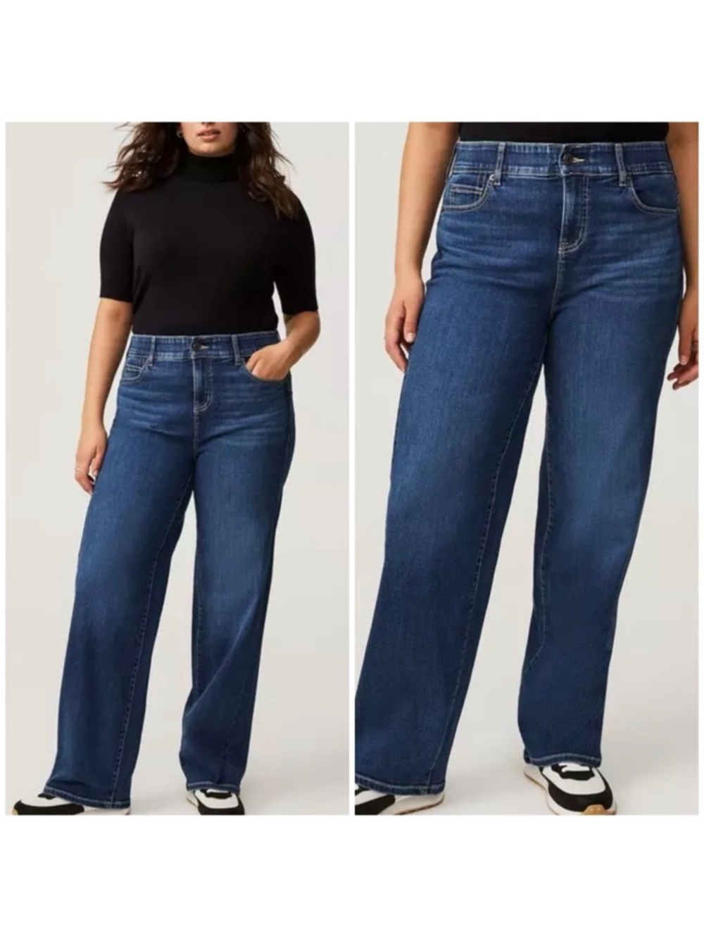 Torrid Bombshell Wide Leg High Rise Jeans in Jupiter Blue